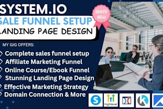 design systeme io sales funnel, affiliate marketing, clickfunnels landing page