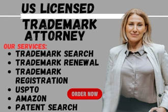 be your licensed trademark attorney for filing, patent, sou, office action