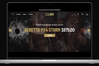 design gun shopify store firearm gun website firearm, ammunition gun website