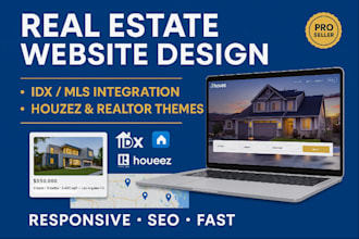 design real estate website with idx, mls integration, houzez and realtor website