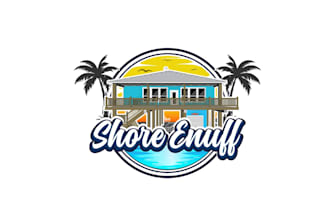 create high quality and beautiful beach house logo design