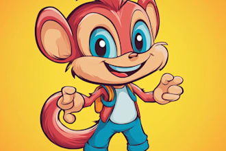 design cute mascot, cartoon character logo design