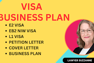 write business plans, petition letter for eb2 niw e2 and l1 visa