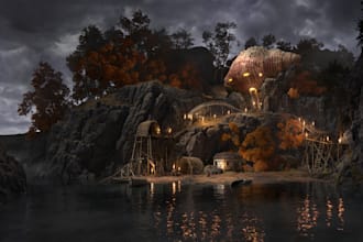 do 3d game environment 3d game level 3d stylized environment