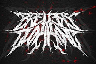 draw heavy metal, black metal, death metal font band logo