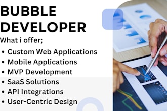 build custom bubble web, mobile app, bubble io developer, bubble mvp and saas