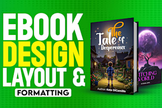 do book formatting and layout design for print, KDP, ebook cover design