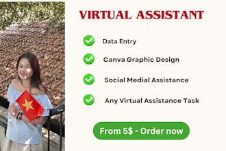 be your dedicated virtual assistant with general tasks