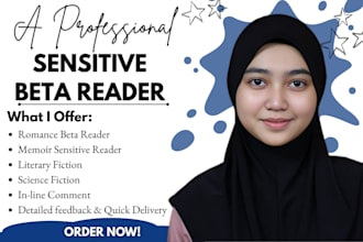 sensitivity reader for science literary fiction memoir and romance beta reader