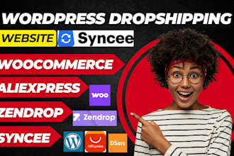 create woocommerce wordpress lidrop dser syncee aliexpress dropshipping website