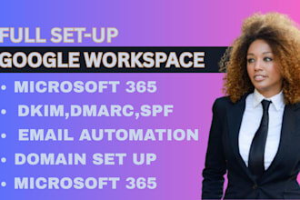 set up google workspace , create business email, and fix gmail or domain issues