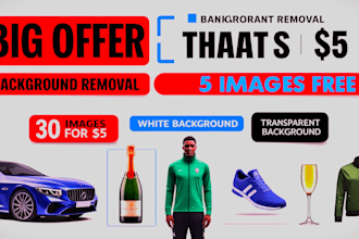 fast and high quality photo background removal for products and people