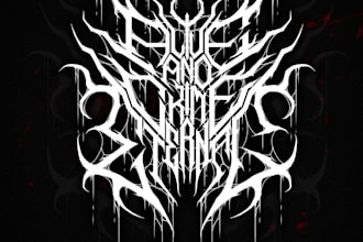 hand draw metal band logo for you