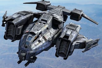 create 3d hard surface model 3d spaceship model, 3d mech amour model, bike model