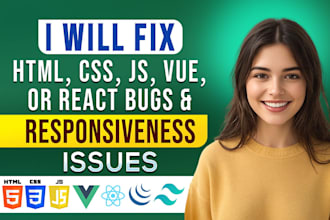 fix website frontend bugs errors or responsive issues