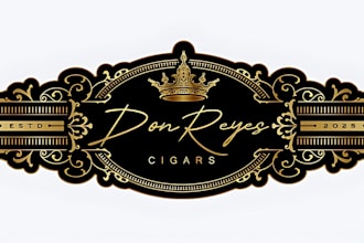 do modern cigar logo, bands, label, and cigar box design