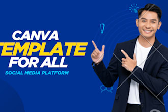 design canva templete for social media platforms,youtube,linkedin,facebook post