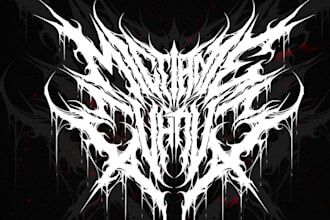 make awesome death metal, heavy metal, black metal font logo