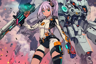 making anime, mecha, pop art ,fan art and original character