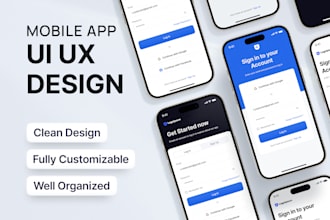 design user friendly mobile app UI UX in figma for ios and android