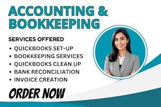 setup, clean up and bookkeeping in quickbooks online, xero and wave