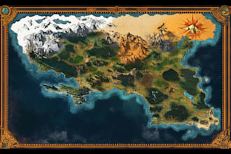 make a fantasy map for rpg fantasy dnd novels board game