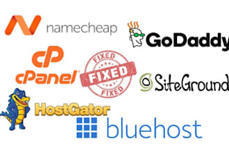 fix domain, cpanel, ssl, email issue of godaddy, hostgator, bluehost, namecheap