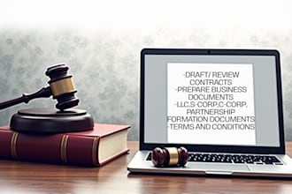 draft or review contracts and provide legal advice