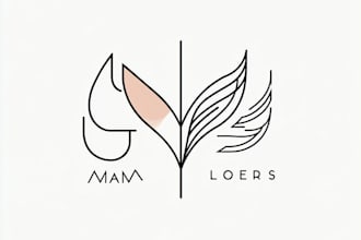 create a simple, minimal, line art logo in an abstract style