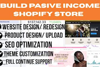 build shopify dropshipping passive income business website create brand store