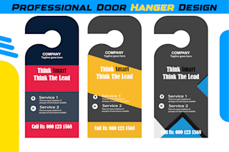 do professional door hanger design for your business
