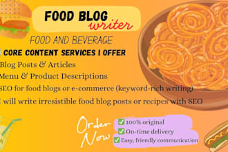 write irresistible food blog posts or recipes with SEO