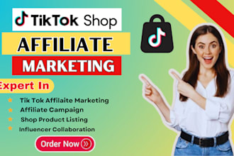 help you in tiktok shop affiliate marketing and manage your tiktok shop
