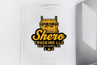 do a professional transport, trucking, and logistics logo