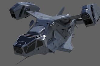 model custom 3d spaceship model, sci fi ships, space vehicle, starcraft, stl