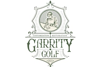 design a hand drawn custom golf logo for your sports brand