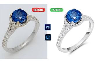 do high end jewelry photo editing, retouching and background removal