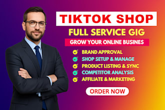 setup and manage tiktok shop, tiktok ads campaign, affiliate marketing