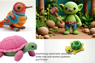 write amigurumi crochet pattern crochet  design in pdf format