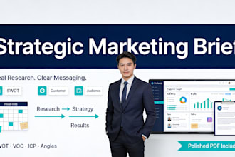 create a marketing strategy brief with audience research and swot analysis