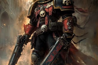 create a warhammer 40k character art or dark art