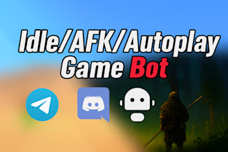 develop telegram game bot, autoplay game bot  farming bot, discord game bot