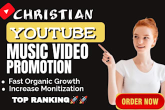 do viral organic USA christian gospel  youtube music video promotion