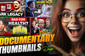edit documentary or finance thumbnails for youtube videos