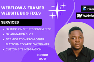 webflow bug fix framer website, responsiveness issue framer webflow landing page