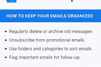 clean and organize your email inbox professionally
