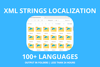 translate your app to more than 100 languages, XML strings