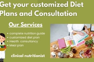 create personalized diet plans for your health as your nutritionist