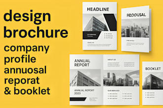 design brochure, company profile, proposal, annual report and booklet in 24 hour