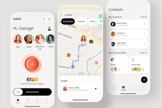 build emergency alert app, crisis control app, safety app like anti theft alarm